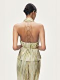Nocturne Desenli Halter Yaka Bluz