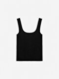 Nocturne Bisiklet Yaka Crop Top