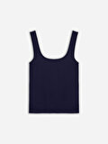 Nocturne Bisiklet Yaka Crop Top
