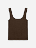 Nocturne Bisiklet Yaka Crop Top