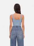 Nocturne Bisiklet Yaka Crop Top