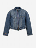 Nocturne Dik Yaka Denim Ceket