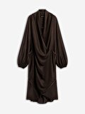Nocturne Kruvaze Yaka Maxi Elbise