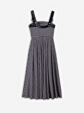Nocturne Ekose Desenli Maxi Elbise