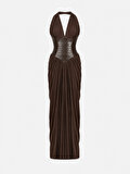 Nocturne Halter Yaka Maxi Elbise
