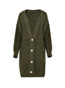 Dokulu Oversize Triko Hırka
