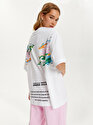 Desenli Oversize T-Shirt