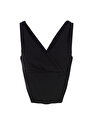 Çapraz Yaka Korse Crop Top