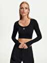 Kayık Yaka Crop Top