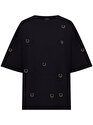 Halka Aksesuar Detaylı Oversize T-shirt