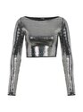 Metalik Jarse Top