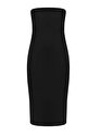 Straplez Midi Elbise