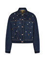 Deniz Kabuğu Tasarımlı Jean Ceket