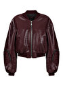 Suni Deri Bomber Mont