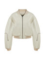 Suni Deri Bomber Mont