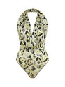 Desenli Halter Yaka Body