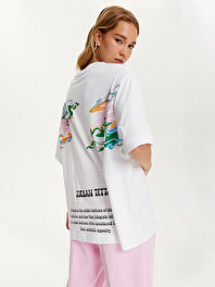 Desenli Oversize T-Shirt