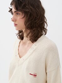 Oversize V Yaka Triko