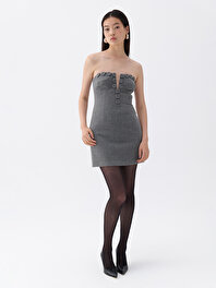 Straplez Mini Elbise