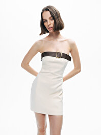 Kemer Detaylı Mini Elbise