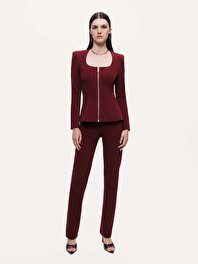 Yırtmaçlı Yüksek Bel Pantolon