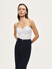 Desenli Şifon Büstiyer