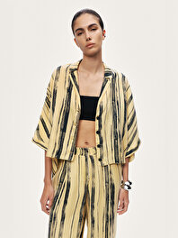 Dökümlü Desenli Gömlek