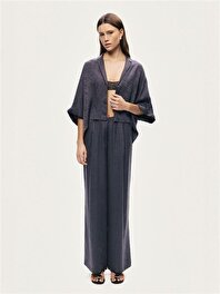 Zebra Desenli Geniş Paça Pantolon