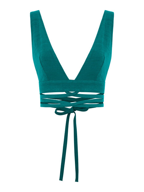 Bel Bağlamalı Crop Top