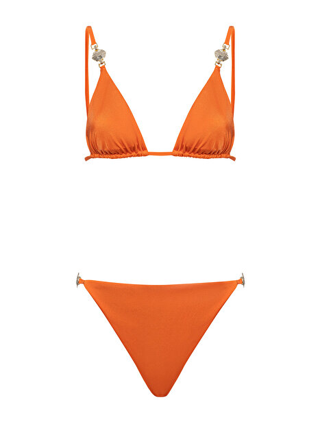 Gold Aksesuar Detaylı Bikini Takımı