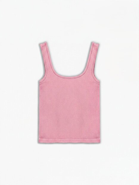 Bisiklet Yaka Crop Top