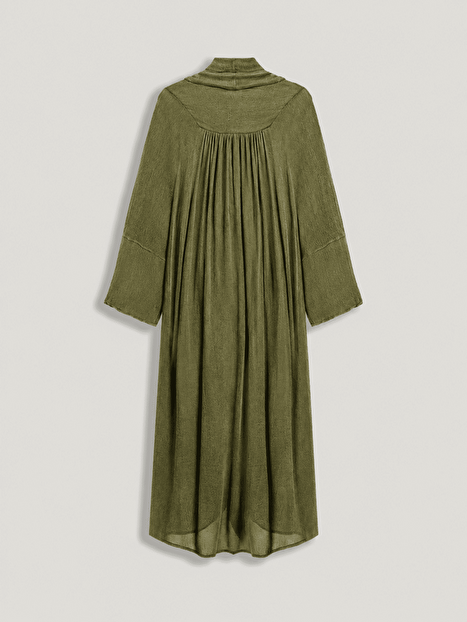 Drape Detaylı Midi Kaftan