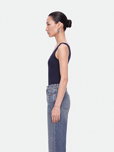 Bisiklet Yaka Crop Top