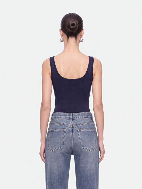 Bisiklet Yaka Crop Top