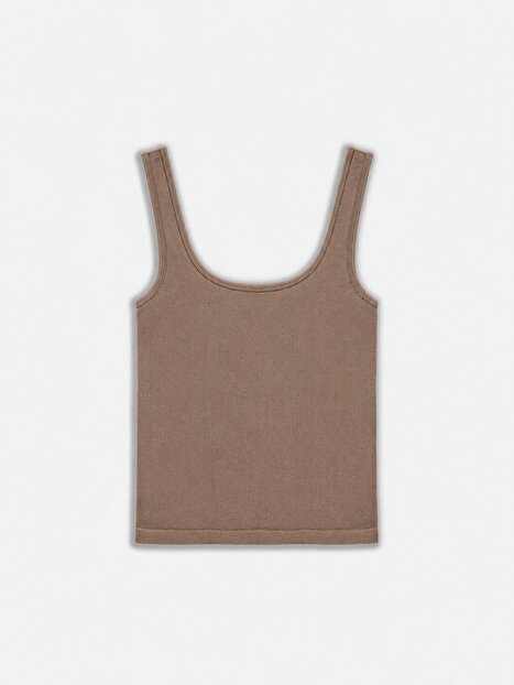 Bisiklet Yaka Crop Top
