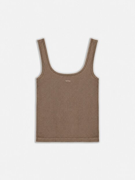 Bisiklet Yaka Crop Top