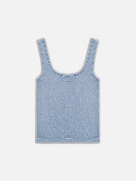 Bisiklet Yaka Crop Top