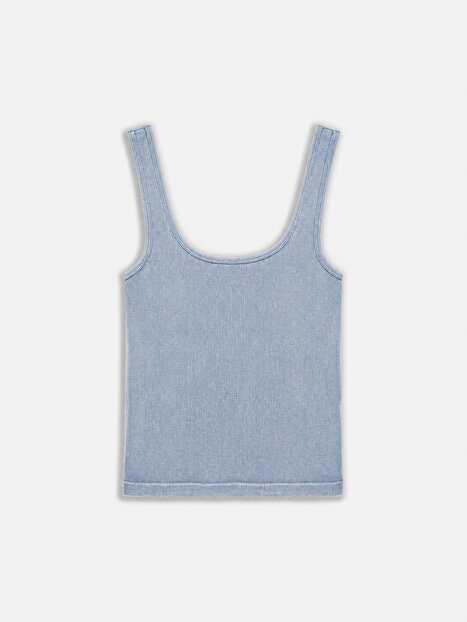 Bisiklet Yaka Crop Top