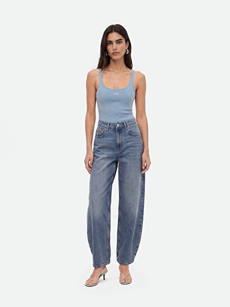 Bisiklet Yaka Crop Top