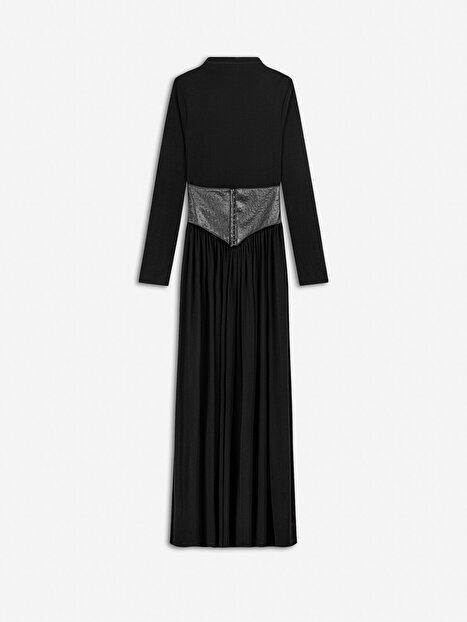 Korse Detaylı Maxi Elbise