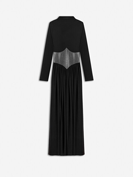 Korse Detaylı Maxi Elbise