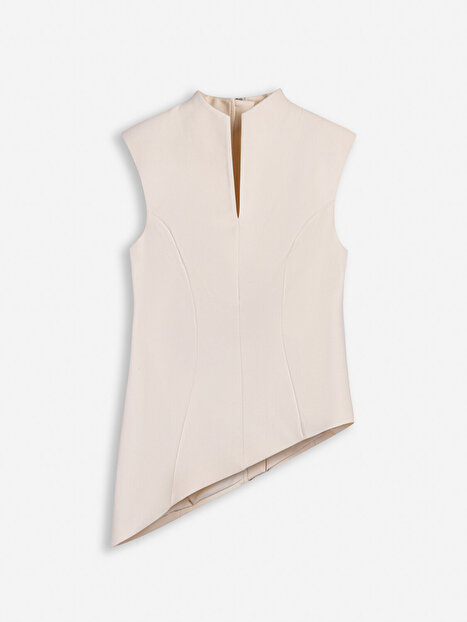 Asimetrik Detaylı Vatkalı Bluz