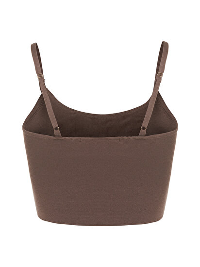 Askılı Triko Crop Top