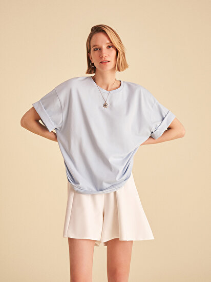 Düşük Omuz Oversize T-Shirt