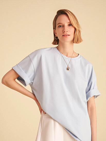Düşük Omuz Oversize T-Shirt