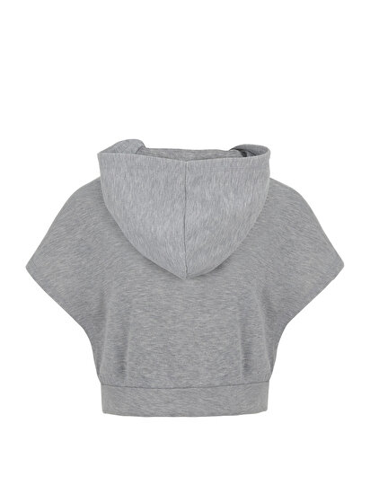 Kapüşonlu Crop Sweatshirt