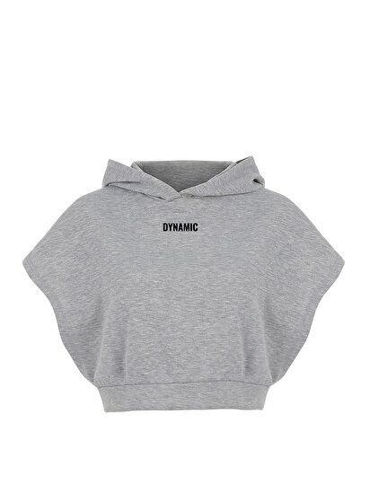 Kapüşonlu Crop Sweatshirt