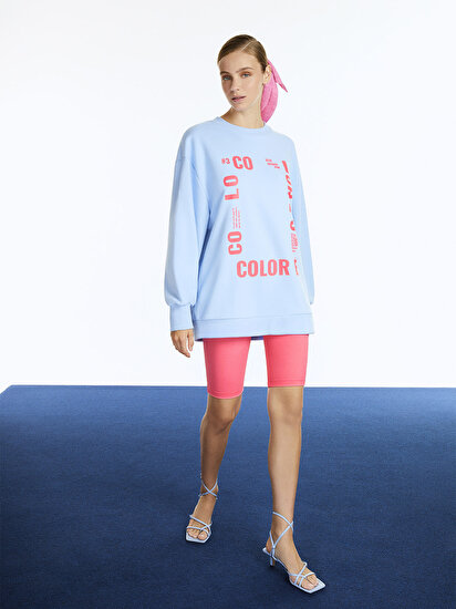 Baskılı Oversize Sweatshirt