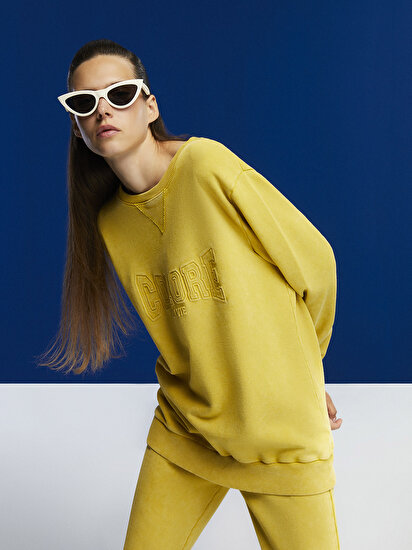 Baskılı Oversize Sweatshirt