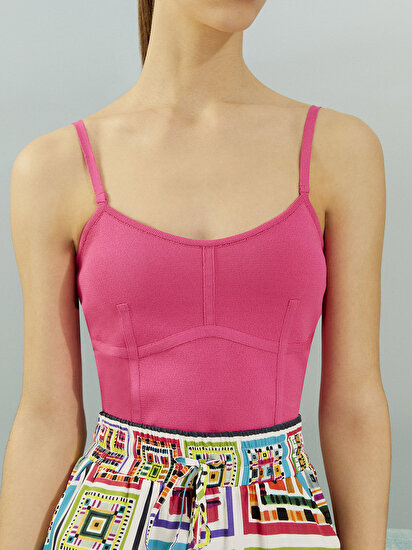 Askılı Korse Crop Top